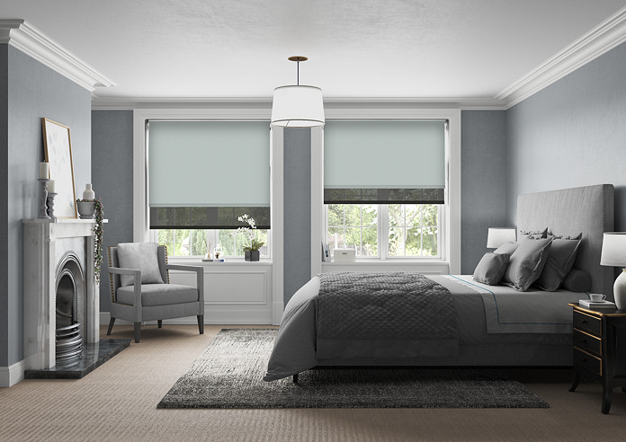 Rimini (Blackout), Grey & Optima Black - Double Roller Blind - Image 5